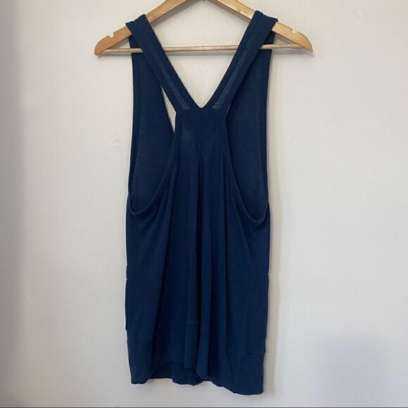 B.P Nordstrom blue wool blend button up sleeveless vest - Picture 2 of 8